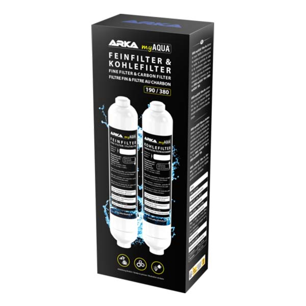 ARKA myAqua 190/380 - Feinfilter & Kohlefilter Set für Umkehrosmoseanlage